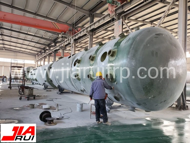 Hand lay-up nozzle for GRP tower Hand lay-up nozzle for GRP tower